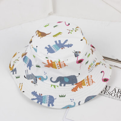 

2019 New Autumn Baby Boys Girls Toddler Cartoon Cactus Print Bucket Hats Caps Reversible Sun Headwear