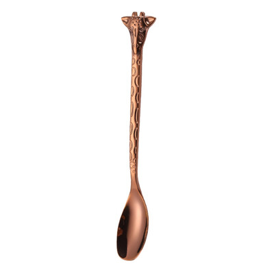 

Giraffe Cartoon Mini Dessert Spoon Fork Stainless Steel Coffee Tea Spoon Stirring Spoon