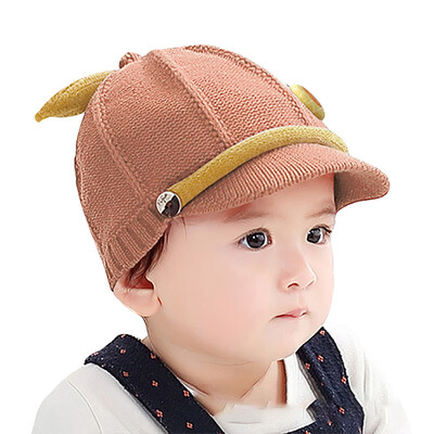 

Baby Boy Girl Autumn Warm Baseball Cap Kids Cartoon Design Hat Breathable Visors Hats 1-3Y