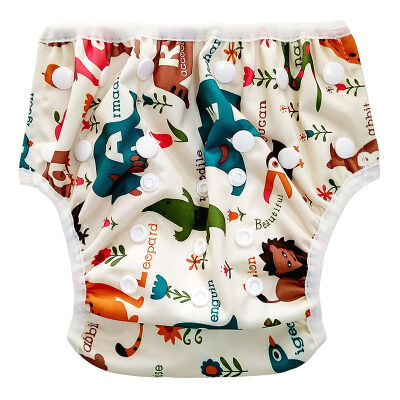 

Washable Baby Cloth Diaper Cover Waterproof Cartoon Baby Diapers Reusable Cloth Nappy Suit Adjustable