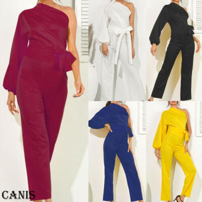 

AU Womens Casual Wide Leg Jumpsuit Ladies Evening Party Long Playsuit Romper
