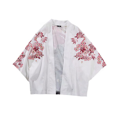 

Tailored Summer Japanese Five Point Sleeves Kimono Mens And Womens Cloak Jacke Top Blouse