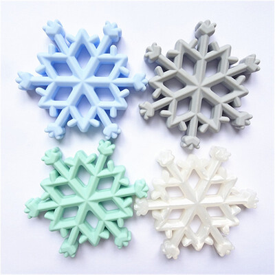 

New Design Bpa Free Wholesale New Design Toddler Infant Baby Molar Sensory Teething ToysSilicone Snowflake Teether