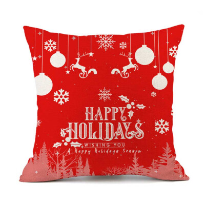 

New Christmas Gifts Flax Throw Pillow Case Cushion Cover Home Office Living Room Sofa Car Decorative 45X45Cm