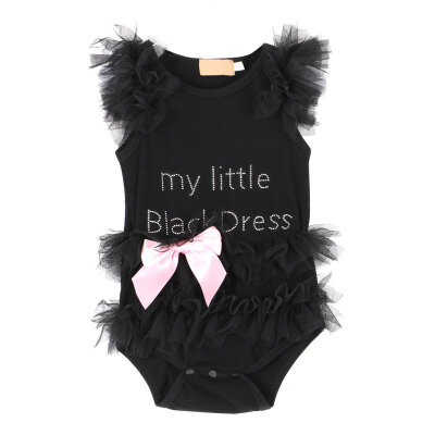 

Baby Girl Clothes Sleeveless Letter Bow Summer Baby Romper Newborn Baby Jumpsuits One-piece Shirt Tops Dress Costume