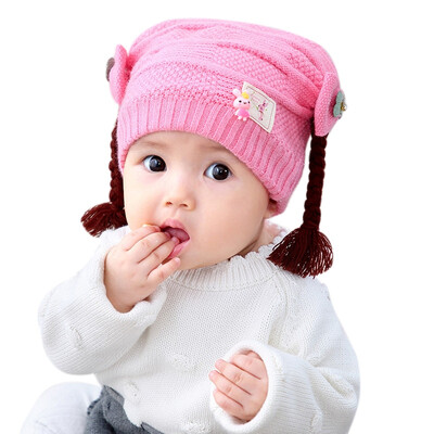 

Baby Hats Newborn Infant Girl Boy Hat Kid Warm Casual Cap Beret Crochet Hemming Casual Caps