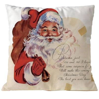 

Tailored Merry Christmas Pillow Cases Linen Sofa Cushion Cover Home Decor Pillow Core