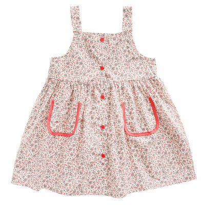 

Lovely Children Summer Girls Cotton Cute Floral Print Bottoming Sleeveless Sling Sweet Princess Dress 1-7Y Toddler Girl Clothes