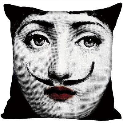 

Piero Fornasetti Pillow Cover Bedroom Home Office Decorative Pillowcase Square Zipper Pillow Cases Satin Fabric No Fade