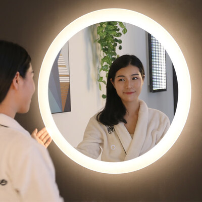 

Aluminum hanging mirror bathroom mirror makeup mirror round mirror 19006