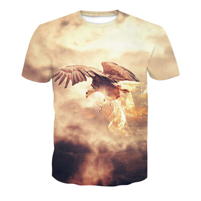 

Mens Short Sleeve 3D Printed Round Neck Basic Tee Blouse T-Shirts Casual Tops
