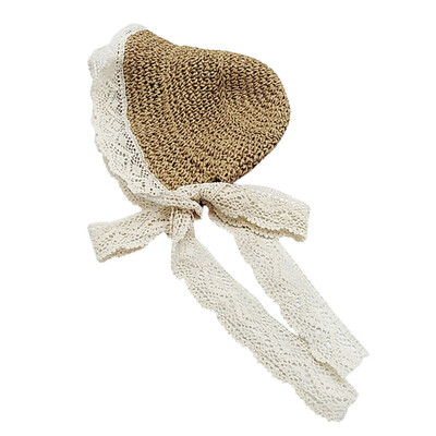 

Baby straw hat girls beach hat baby shade fisherman hat lace summer casual cute cap for 2-8t