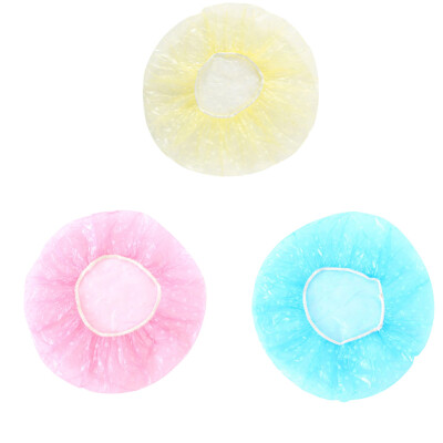 

100PCS Disposable Waterproof Shower Cap Thicken Printing Bath Hat One-Off Elastic Bathing Cap Bathroom Accessories