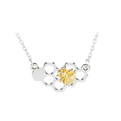 

WomenLongBeeHollowHoneycombPatternMetalAnimalPendantsAlloyNeckChainChokerNecklaces