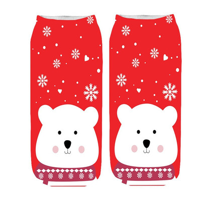

Christmas Funny Socks Women 3D Cartoon Funny Christmas Crazy Cute Amazing Novelty Print Ankle Socks