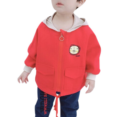 

New Autumn Baby Clothes Boy Outerwear Cartoon Casual Hoodie Zipper Sweatshirt Kids Coat Outfits Tops p