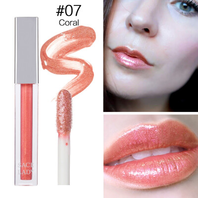 

1Pc Lips Makeup 9 Colors Liquid Lipstick Mirror Surface Lip Gloss Tint Lasting Moisturizing Non-stick Cup Lip Glaze