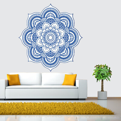 

〖Follure〗Mandala Flower Indian Bedroom Wall Decal Art Stickers Mural Home Vinyl Family