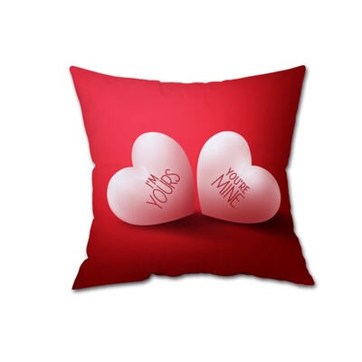 

JPGIF Happy Valentines Day Throw Pillow Case Sweet Love Square Cushion Cover