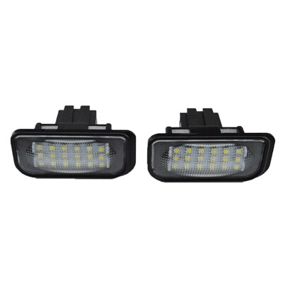 

1 Pair 12V LED License Plate Light Plastic Automobile Accessory Replacement for Benz W203 4D