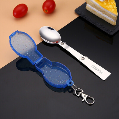 

Portable folding tableware Stainless Steel Simple Spoon Tableware Creative Dinnerware Sets