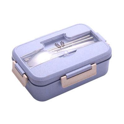

Wheat Stalk Lunch Box With Cutlery Unbreakable Safe Dishes Tableware Cup Safe For Microwave