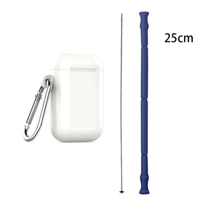 

Kitchen Gadgets Collapsible Silicone Straw Reusable Folding Drinking Straw With Carrying Case And Cleaning Brush