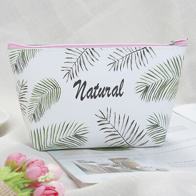 

Toponeto Cosmetics Bag Portable Leather Printed Waterproof Makeup Bag for Shopping 1pc