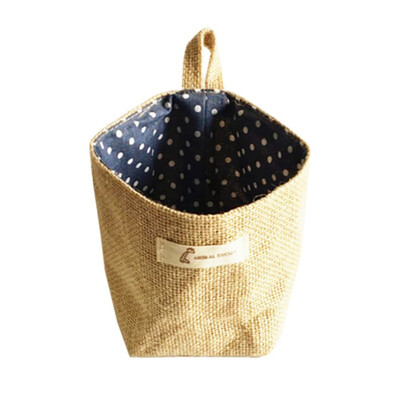 

Useful Home Household Storage Basket Kitchen Garden Cotton&Linen Item Storage Hanging Baskets