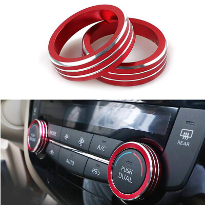 

2pcs Car AC Climate Control Knob Ring Cover For Nissan Rogue X-Trail Waterproof