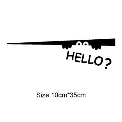 

Hello Oblique Eyes Wall Stickers Decal Bathroom Home Removable Waterproof PVC Wall Stickers