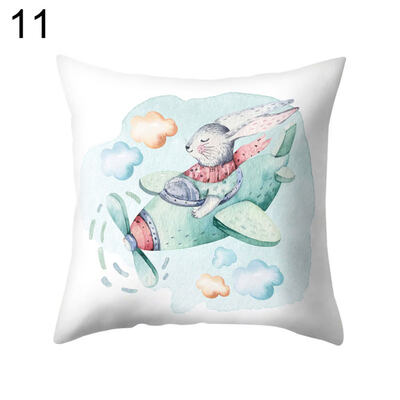 

Rabbit Elephant Square Throw Pillow Case Cushion Protector Cover Bedding Article