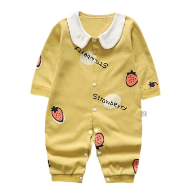 

Lovely Newborn Baby Boys Girls Romper Floral Print Long Sleeve Autumn Winter Cotton Outfits Kids Jumpsuit Toddler Clothing 3-12M