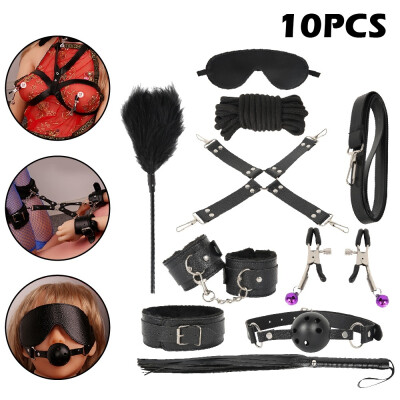 

10Pcs Under Bed Bondage Set Restraint Kit Adult Toy Couple Fun Game Toys