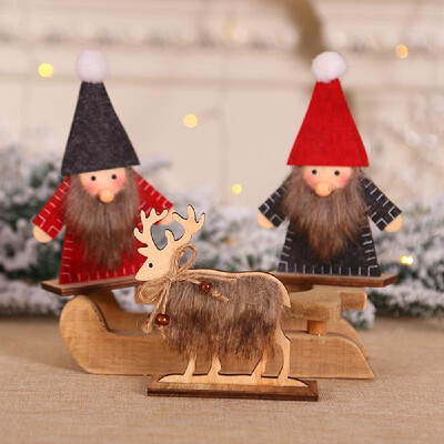 

Christmas Santa Doll Ornament Christmas Desk Showroom Party Home Decor 3pcs