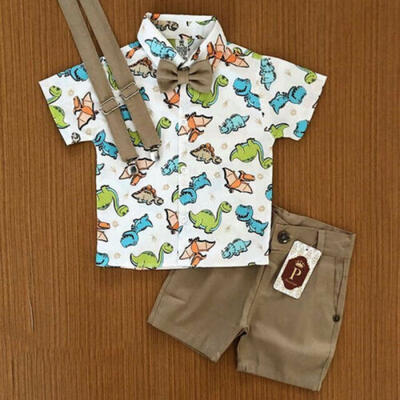 

2pcs Cute Toddler Kid Baby Boy Shirt TopsPants Shorts Clothes Outfit Set Summer