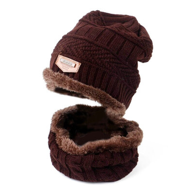 

Cute Toddler Kids Girl Boy Hat Winter Warmer Scarf with Hat Knit Hat Cap Infant Thick Cotton Collar Scarves Headwear Set