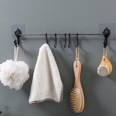 

Gobestart Punch-Free Coat Wall Hanging Bathroom Hook Hanger Hook Free Punching Rack
