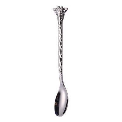 

Giraffe Cartoon Mini Dessert Spoon Fork Stainless Steel Coffee Tea Spoon Stirring Spoon