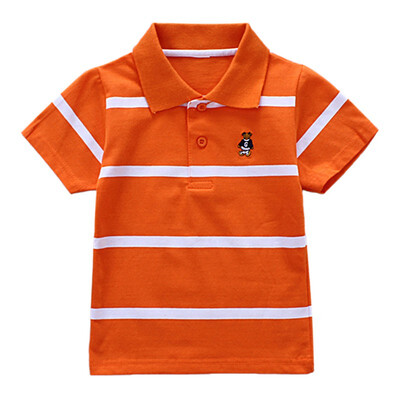 

Hot Summer High Quality Children Boys And Girls Striped Short Sleeve Cotton T Shirt 2- 6 T Kids Clothing