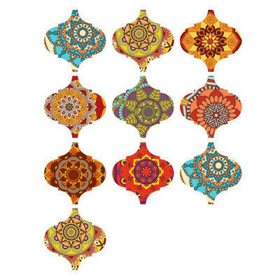 

10PcsSet Moroccan Style Crystal Tile Wall Stickers Self-adhesive Waterproof Oilproof Backsplash Kitchen Bathroom Wall Stickers