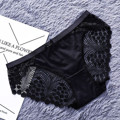 

Womens Sexy Lace Panties Seamless Cotton Breathable Panty Hollow Briefs Plus Size Girl Brand Underwear