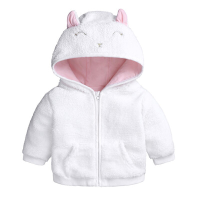 

Baby Winter Coat Infant Plus Velvet Thick Cotton Jacket New Boys Girls Hooded Jacket Outerwear Baby Clothing 0-18M