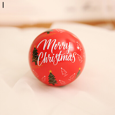 

Gobestart Tinplate Round Ball Boxes Galaxy Santa Tree Hanging Decorations Party