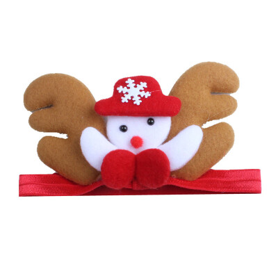 

Cartoon Children Headwear Christmas Carnival Children Dress up Deer Antlers Snowman Baby Headwrap Turban Baby