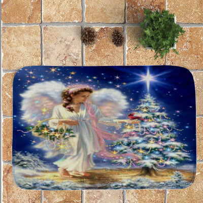 

Gobestart Merry Christmas Welcome Doormats Indoor Home Carpets Decor 40x60CM