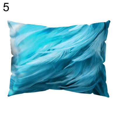 

Multicolor Feather Suqare Throw Pillow Case Cushion Cover Sofa Bedding Articles