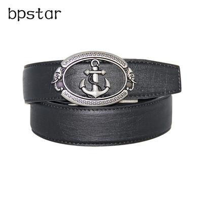 

bpstar Mens automatic buckle real leather belt