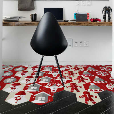 

Tailored 10 Pcs Hexagon Self-Adhesive Non-Slip Bathroom Kitchen Floor Wall Tile Sticker