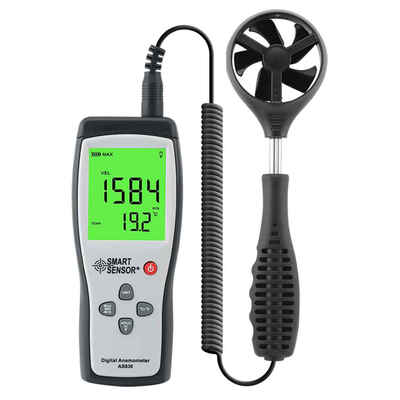 

SMART SENSOR AS836 Portable Air Flow Meter Anemometer 45ms Relative Air Temperatur Tester Air Wind Velocity Windmeter